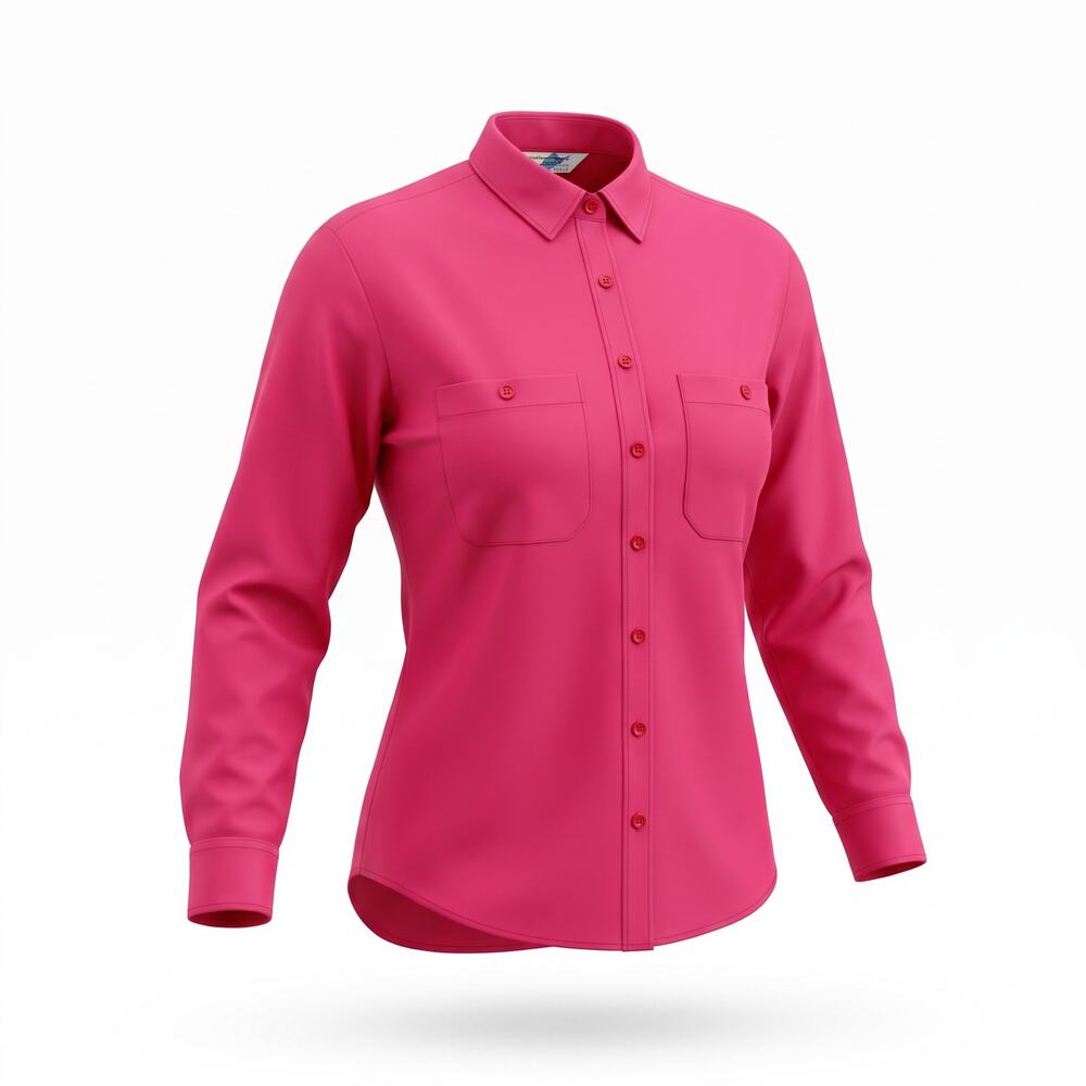 Vintage No Strings Attached Pink Button Up Shirt Small Utility Pockets 90s Y2K